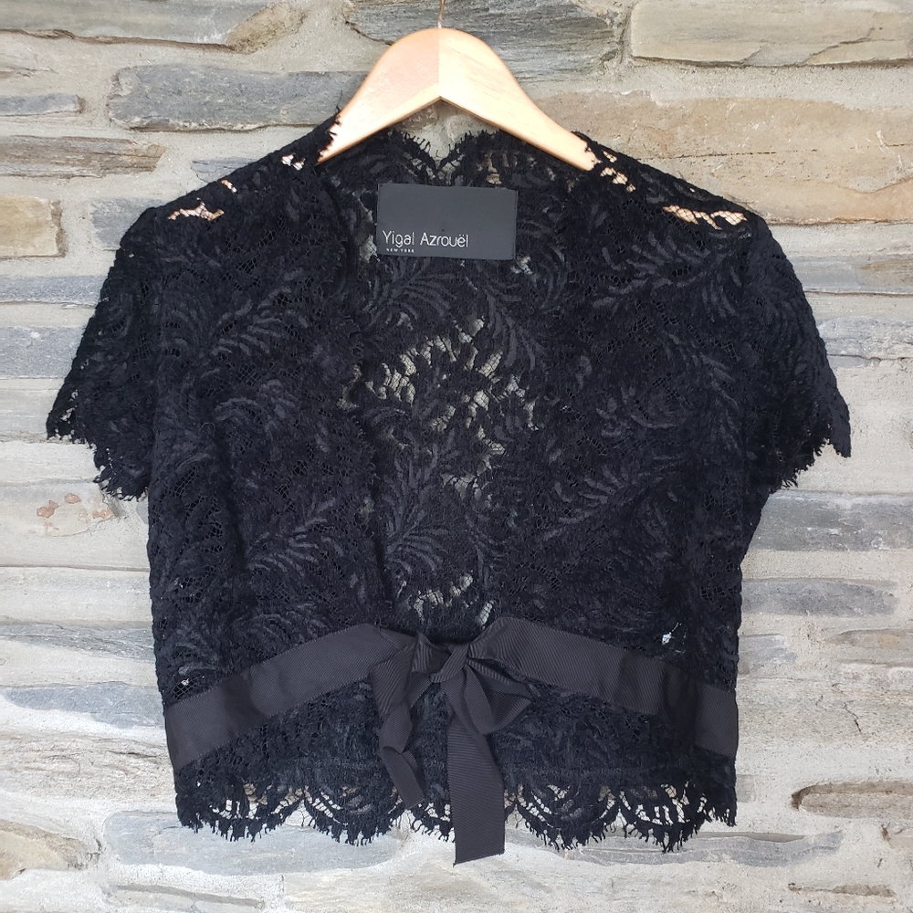 Yigal Azrouel Lace Capelet Cardigan S/M